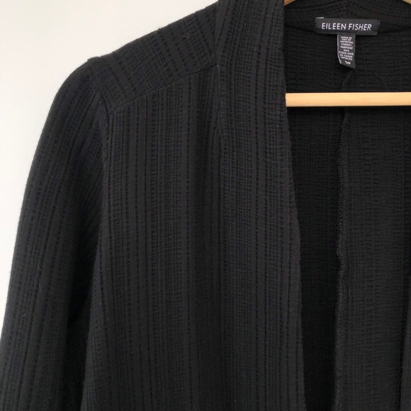 BOGO Eileen Fisher Black Stretch Ridges Boxy Jacket - Picture 4 of 6